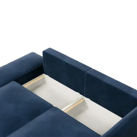 ПОРТЛЕНД Диван прямой с банкеткой синий