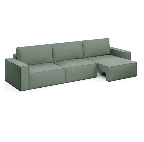 КОРСО XL Диван тканевый прямой темно-зеленый