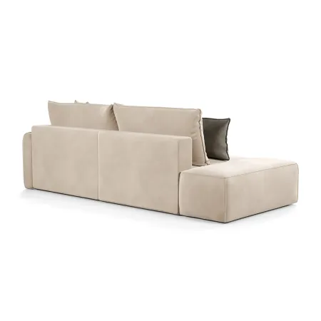 ПОРТЛЕНД Диван прямой с банкеткой светло-бежевый