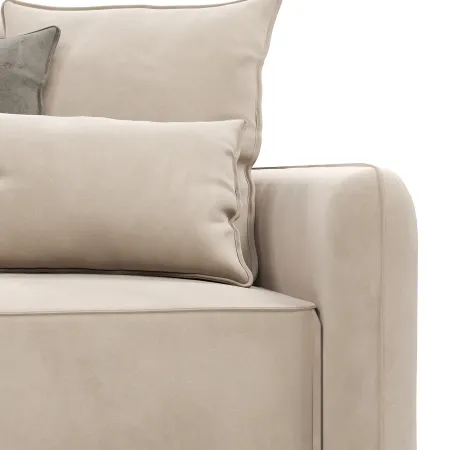 ПОРТЛЕНД Диван угловой с банкеткой светло-бежевый