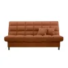ЮТА Диван прямой терракотовый ППУ, с черными ножками