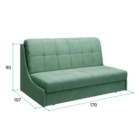 ТОКИО Диван прямой мятный, 160 ППУ