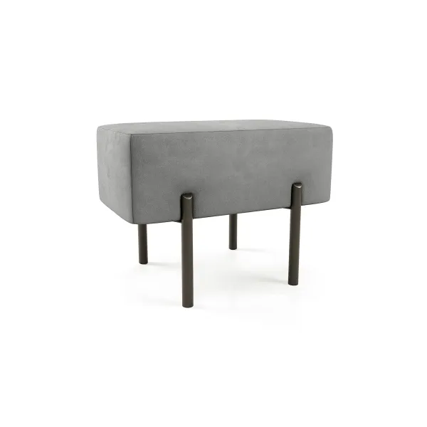 Маленькая радость Пуф прямоугольный на ножках, светло-серый