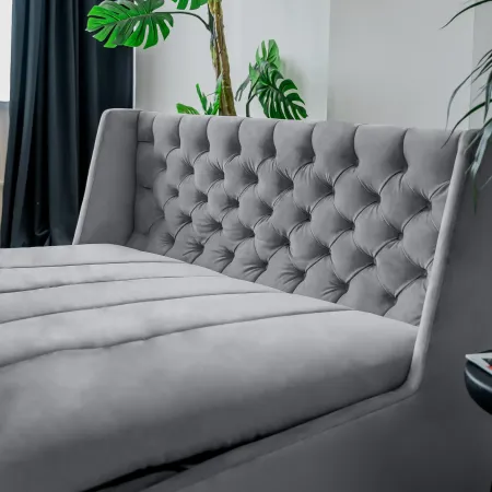 РИЧМОНД Складная кровать светло-серая, 145