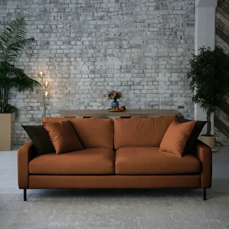 Хорошее настроение Диван прямой, медно-коричневый