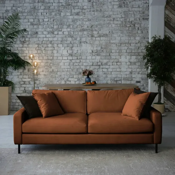 Хорошее настроение Диван прямой, медно-коричневый