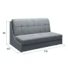 ТОКИО Диван прямой светло-серый, 160 ППУ