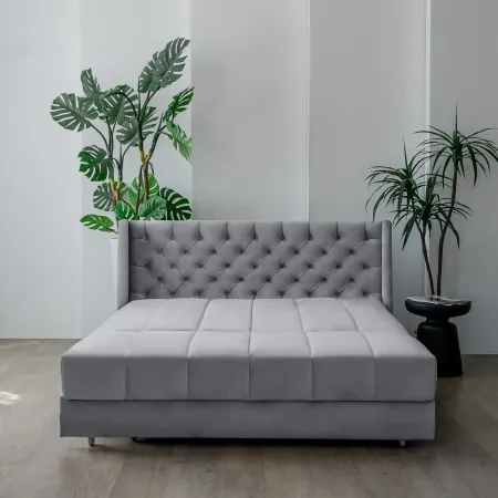 РИЧМОНД Складная кровать светло-серая, 200