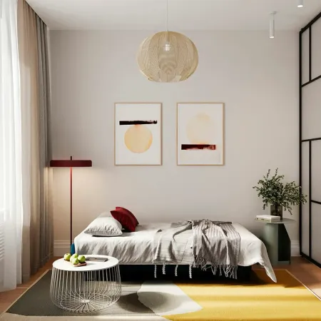 ЮТА Диван прямой горчичный ППУ, с черными ножками