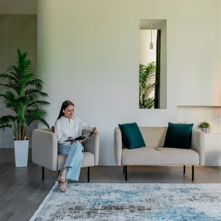 РИО Кресло тканевое бежевое