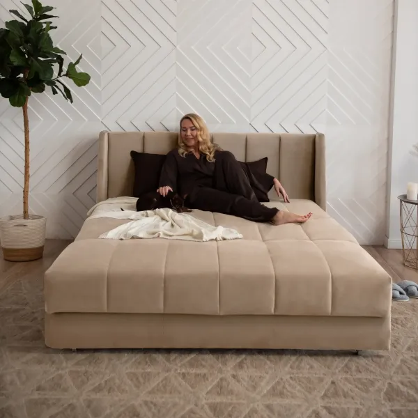 ВЕНЕЦИЯ Складная кровать светло-бежевая, 160