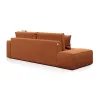 КОРСО Диван прямой с банкеткой, терракотовый