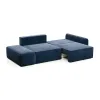 ПОРТЛЕНД Диван прямой с банкеткой синий