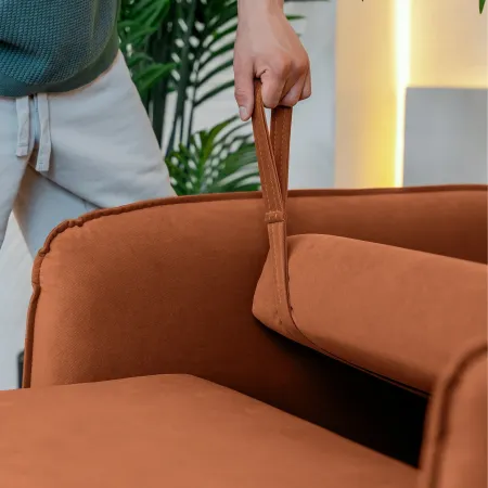 ПОРТЛЕНД Кресло-кровать терракотовое